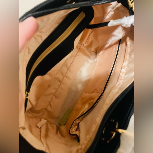 2 pc Black VEGAN LEATHER purse wallet set great gift holiday birthday gift - Picture 9 of 16